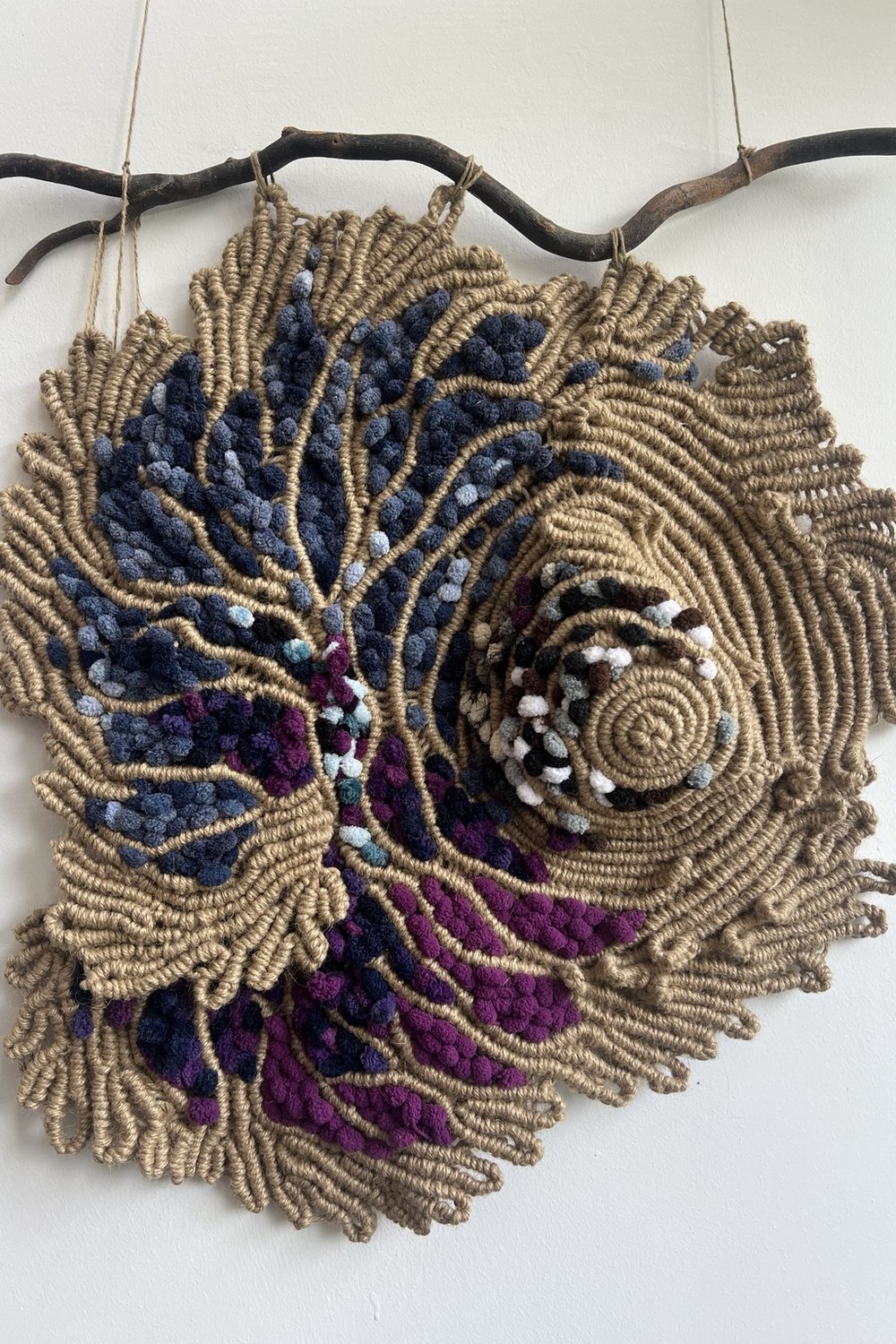 Branching Growth, textile artwork by Cami Pirvu