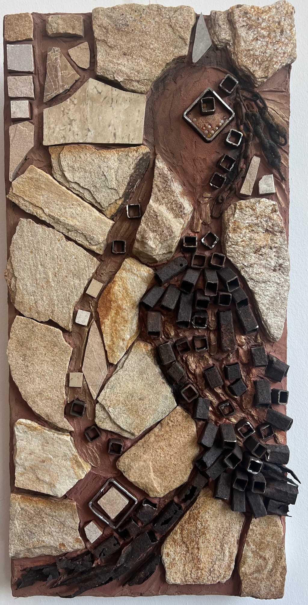 Emergence, mixed media artwork from Rust Series by Cami Pirvu