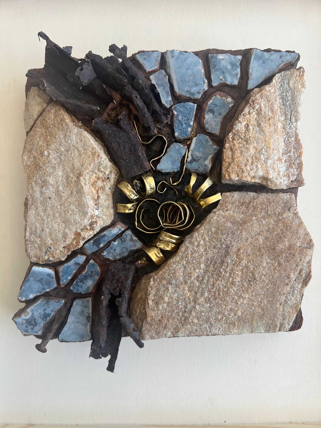 Light in Rust, mixed media artwork from Rust Series by Cami Pirvu