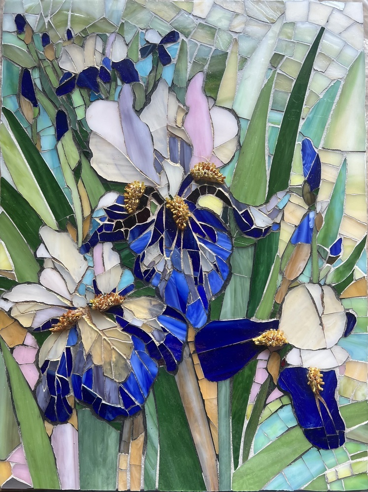 Hope Falls Into a Fractured World, mixed media artwork by Cami Pirvu