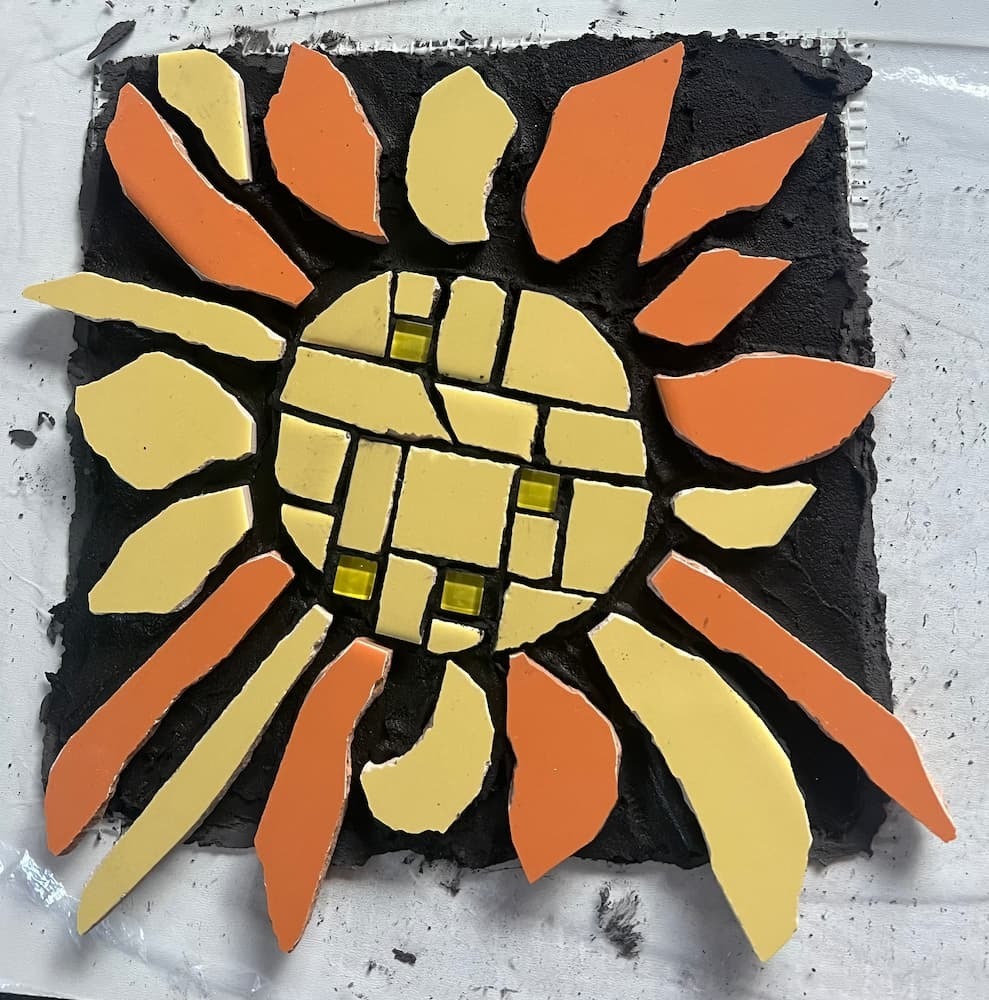 A Small Sun for Them, mosaic artwork by Cami Pirvu